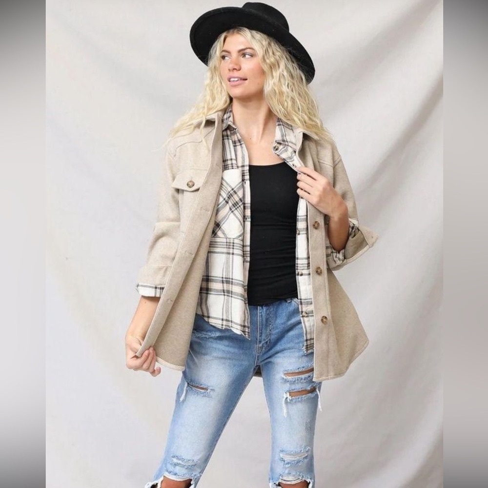 Oatmeal Over sized jacket